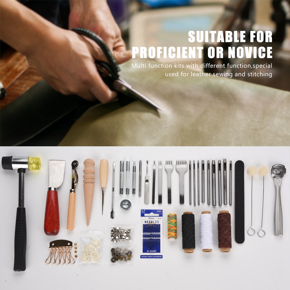 42PCS Leather Craft Tools Set  - Groover Stitching Tool review and price