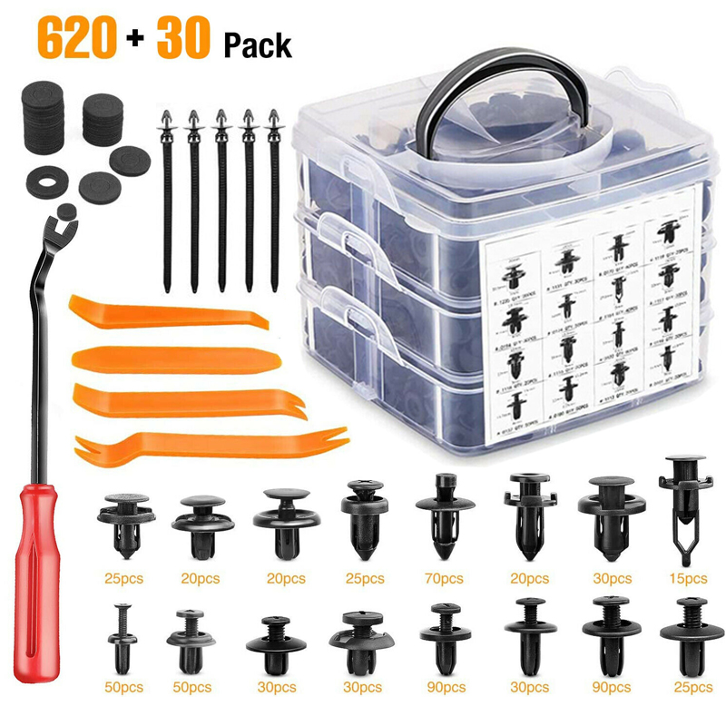 Mixed Size Car Plastic Retaine - Rivet Setter Tool review and price